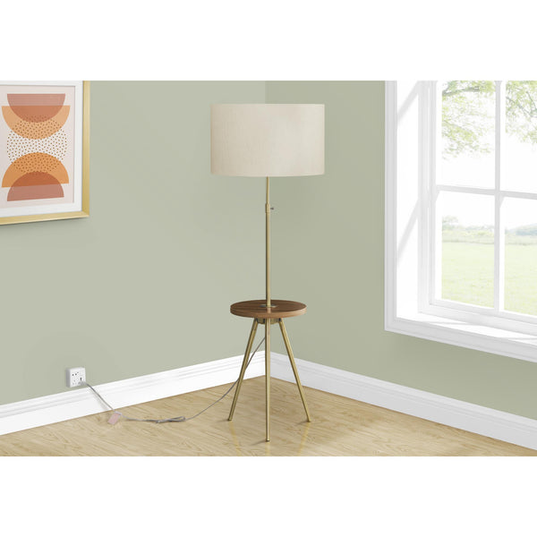  Monarch I 9746 63"H Tripod Floor Lamp - Brass Metal/Usb IMAGE 1