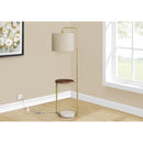  Monarch I 9754 67"H Floor Lamp - Brass Metal/Beige/Usb IMAGE 1