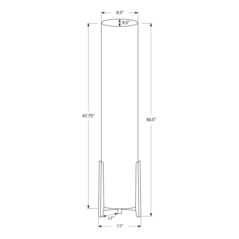  Monarch I 9755 50"H Floor Lamp - Wood Look Base/Ivory IMAGE 4