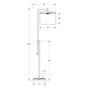  Monarch I 9760 63"H Floor Lamp - Black Metal/Ivory Shade IMAGE 4