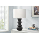  Monarch I 9763 26"H Table Lamp - Black Ceramic/Ivory Shade IMAGE 1