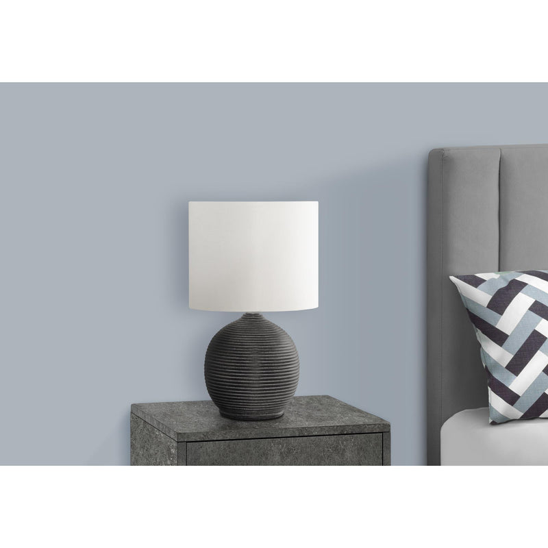  Monarch I 9764 16"H Table Lamp - Black Resin/Ivory Shade IMAGE 2