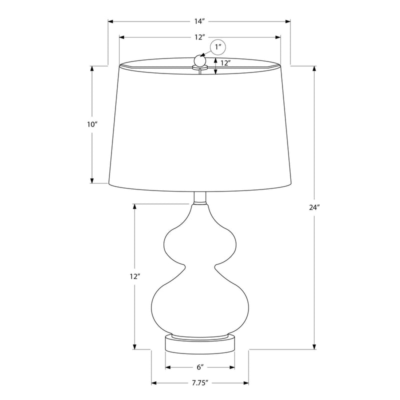  Monarch I 9768 24"H Table Lamp - Green Glass/Ivory Shade IMAGE 4