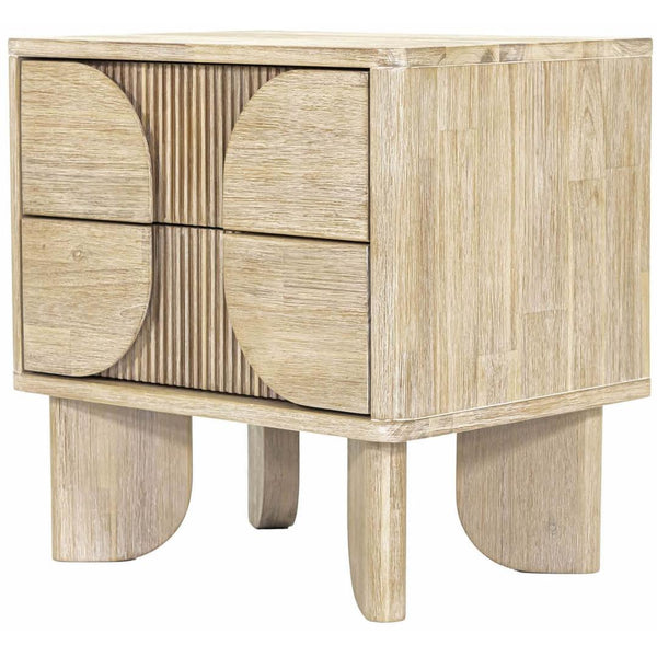 LH Imports Haru 2-Drawer Nightstand HAR002 IMAGE 1