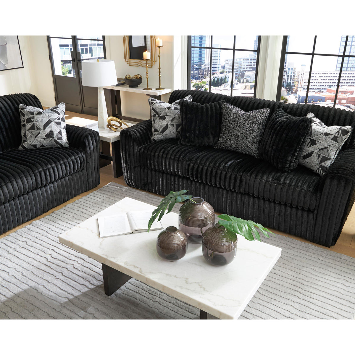mAcne Studios ブラックミュール 38サイズ Signature Design by Ashley Living Room Midnight-Madness 3-Piece
