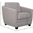  LH Imports Baltimo Stationary Fabric Accent Chair FTH014-A-CHAIR IMAGE 7