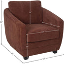  LH Imports Baltimo Stationary Fabric Accent Chair FTH014-G-CHAIR IMAGE 9