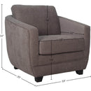  LH Imports Baltimo Stationary Fabric Accent Chair FTH014-F-CHAIR IMAGE 8