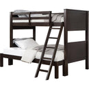  Mazin Furniture Shaw B2045TF Twin/Full Bunkbed, Walnut IMAGE 1