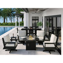 C.R. Plastic Products FT02-14 46" Round Fire Table - Black IMAGE 3