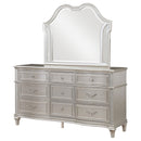 Coaster Furniture Evangeline 223393M 9-Drawer Dresser with Mirror - Silver Oak IMAGE 3