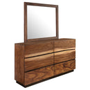 Coaster Furniture Winslow 223253M 6-Drawer Dresser with Mirror - Smokey Walnut IMAGE 1