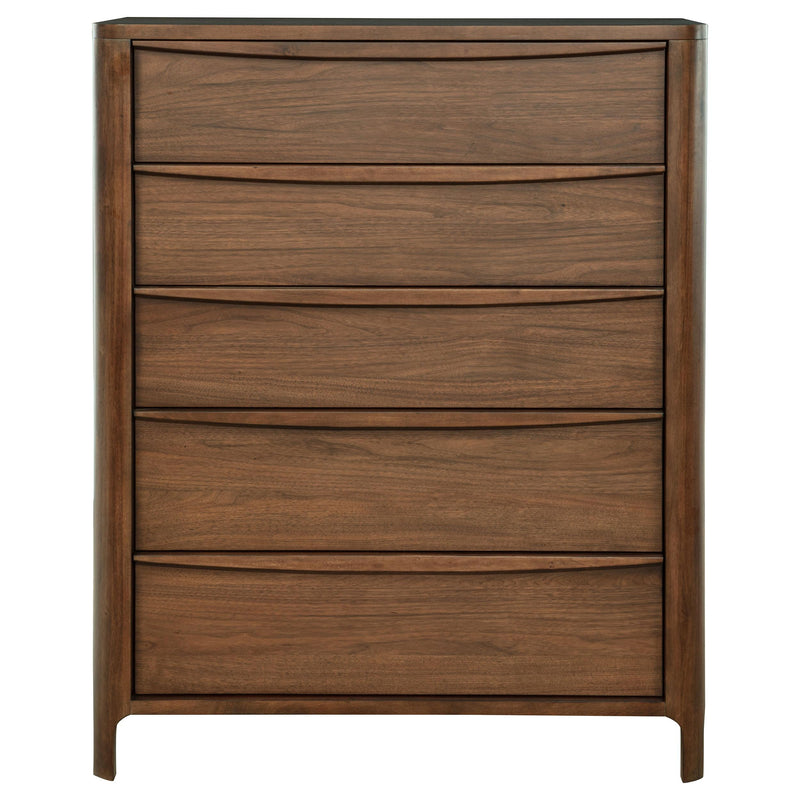  Coaster Furniture Maderia 223325 5-Drawer Chest of Drawers - Walnut IMAGE 2