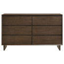  Coaster Furniture Glenwood 225013 6-Drawer Dresser Cabinet - Warm Brown IMAGE 2