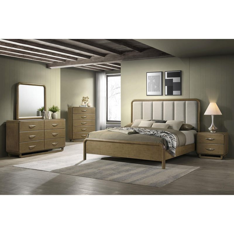 Coaster Furniture Amsbury 224271KW 59-inch Upholstered California King Bed - Nutmeg IMAGE 5