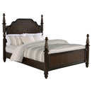  Coaster Furniture Andover 223631Q 63-inch Four Poster Queen Bed - Dark Oak IMAGE 2