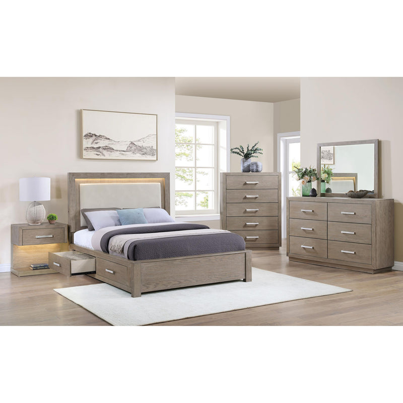 Coaster Furniture Kenora 224853M 6-Drawer Dresser and Mirror - Barley Brown IMAGE 10