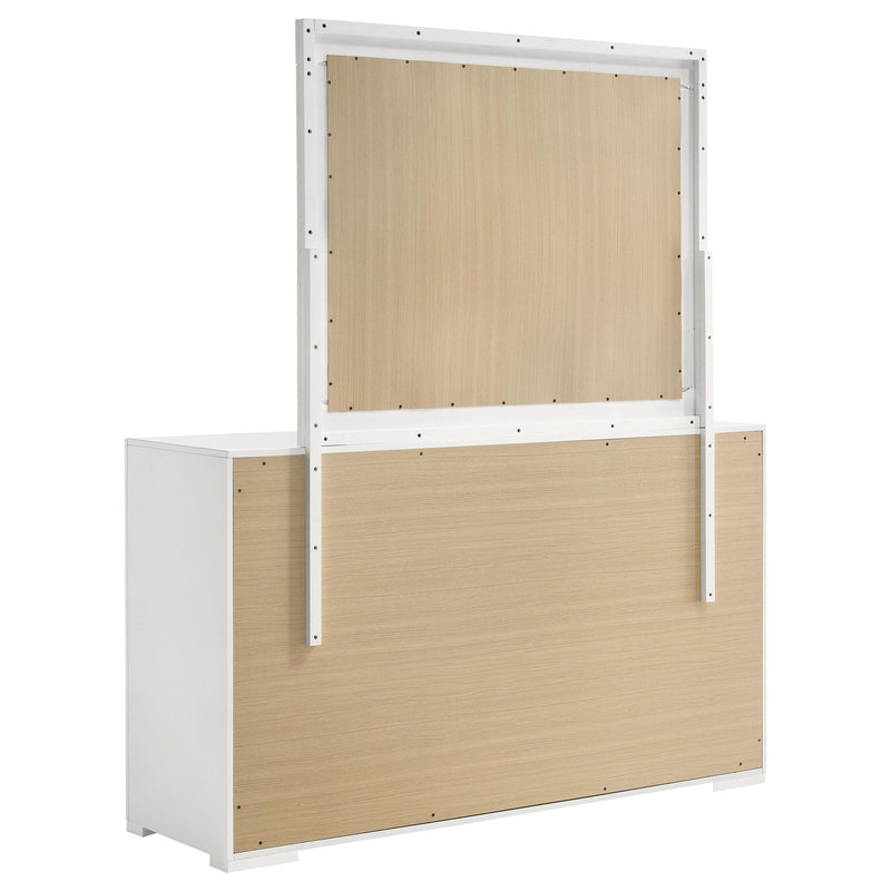  Coaster Furniture Ives 224943M 6-Drawer Dresser and Mirror - White High Gloss IMAGE 5