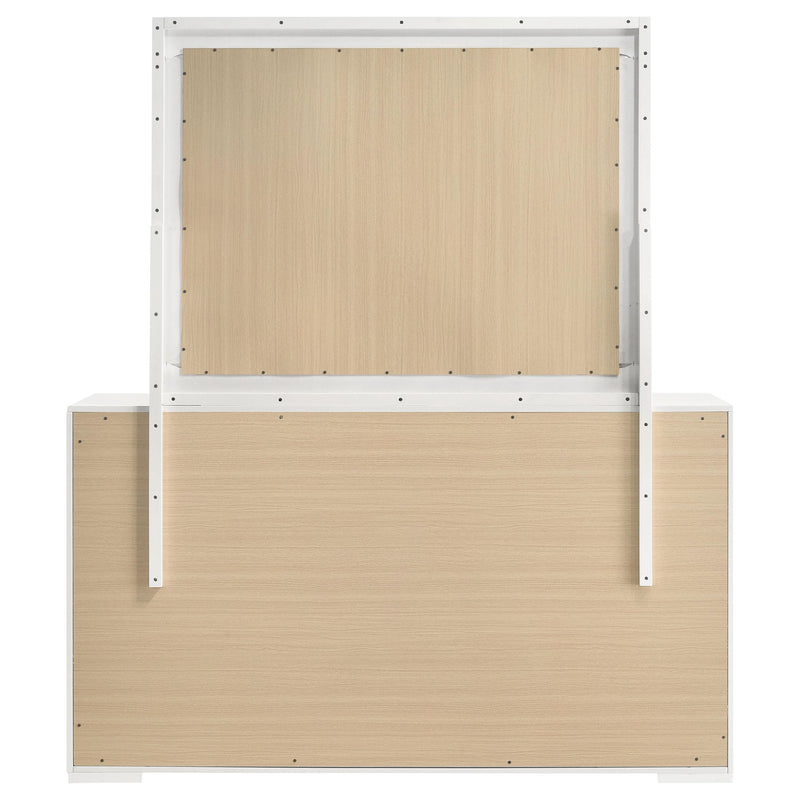  Coaster Furniture Ives 224943M 6-Drawer Dresser and Mirror - White High Gloss IMAGE 6