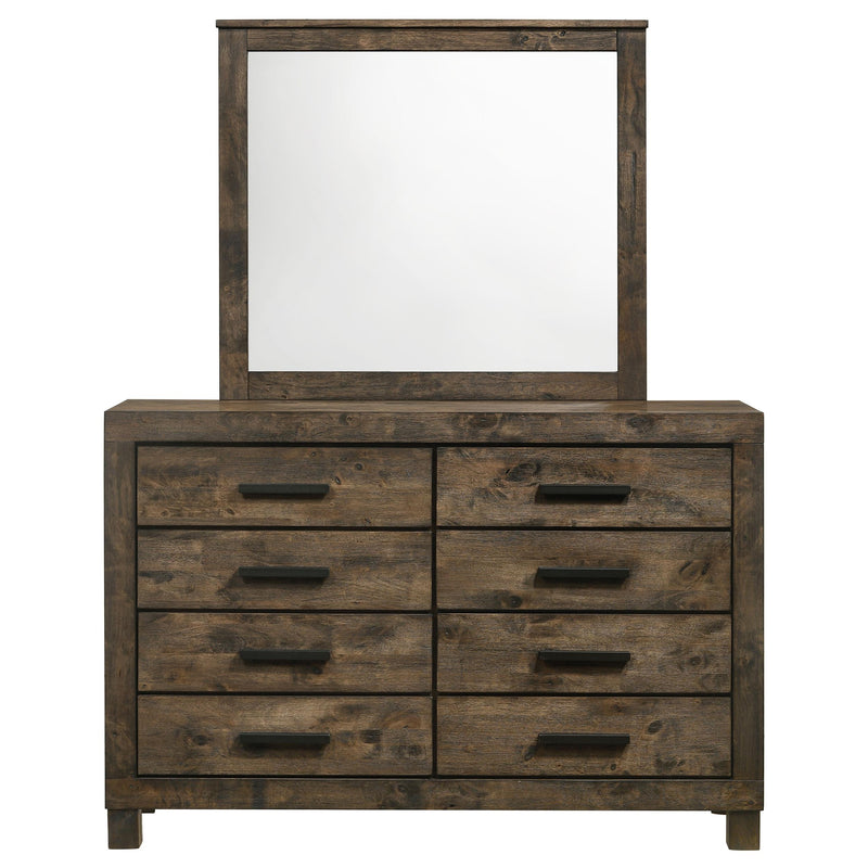  Coaster Furniture Woodmont 222633M 8-Drawer Dresser with Mirror - Rustic Golden Brown IMAGE 2
