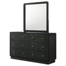  Coaster Furniture Cavelle 223663M 6-Drawer Dresser and Mirror - Black IMAGE 3