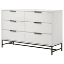 Coaster Furniture Sonora 224863 6-Drawer Bedroom Dresser - White IMAGE 3