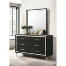  Coaster Furniture Lucia 224993M 6-Drawer Dresser and Mirror - Black IMAGE 9