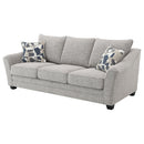  Coaster Furniture Tomkins 509671 Boucle Upholstered Sofa - Light Grey IMAGE 3