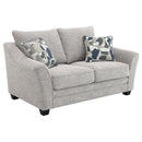  Coaster Furniture Tomkins 509672 Boucle Upholstered Loveseat - Light Grey IMAGE 1