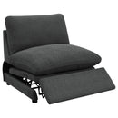  Coaster Furniture Collins 609530P 5 pc Modular Power Reclining Sectional - Dark Grey IMAGE 5
