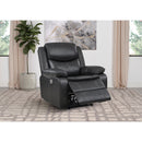 Coaster Furniture Sycamore 610233P Upholstered Power Recliner Chair - Dark Grey IMAGE 7