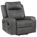  Coaster Furniture Raelynn 603194P Upholstered Power Lift Recliner Chair - Grey IMAGE 1