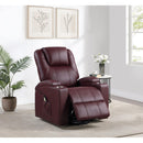  Coaster Furniture Armstrong 609479P Upholstered Power Lift Massage Recliner - Wine IMAGE 9