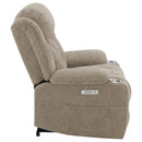 Coaster Furniture Houston 602274P Upholstered Power Lift Recliner Chair - Camel IMAGE 9
