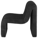  Coaster Furniture Drayton 907526 Upholstered Curved Armless Accent Chair - Black IMAGE 4