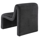  Coaster Furniture Drayton 907526 Upholstered Curved Armless Accent Chair - Black IMAGE 5