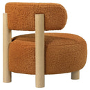  Coaster Furniture Zonie 903167 Boucle Upholstered Barrel Back Accent Chair - Orange IMAGE 7