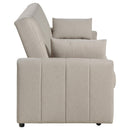  Coaster Furniture Portland 350142 Boucle Upholstered Sleeper Sofa Bed - Latte IMAGE 9