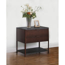 Coaster Furniture Zimmerlee 930221 2-Drawer Side Table with Shelf - Rust Brown IMAGE 8