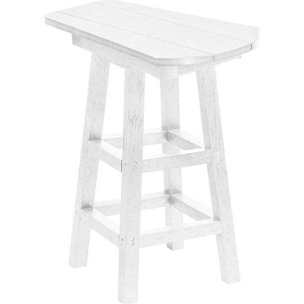  C.R. Plastic Products T07-02 Pub Height Small Table - White IMAGE 1