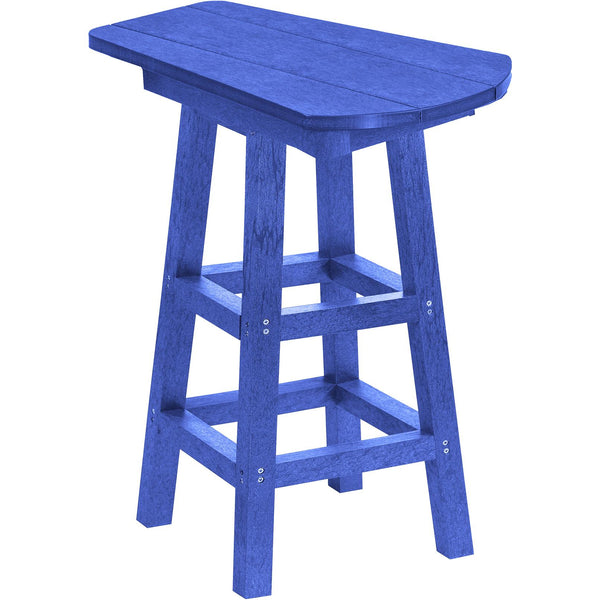  C.R. Plastic Products T07-03 Pub Height Small Table - Blue IMAGE 1