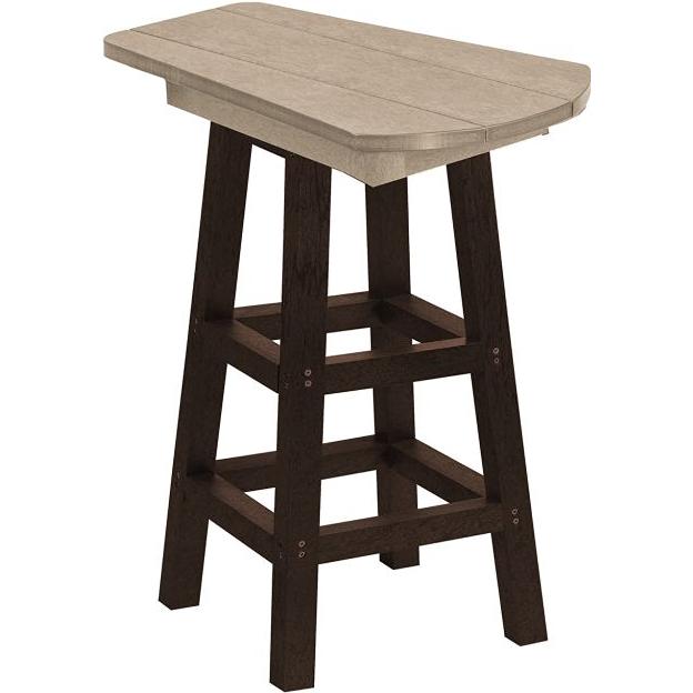  C.R. Plastic Products T07-16-07 Pub Height Small Table - Beige/Chocolate IMAGE 1