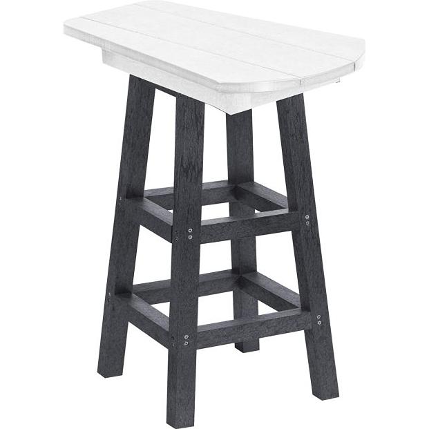  C.R. Plastic Products T07-18-02 Pub Height Small Table - Slate Grey/White IMAGE 1