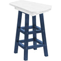  C.R. Plastic Products T07-20-02 Pub Height Small Table - Navy/White IMAGE 1