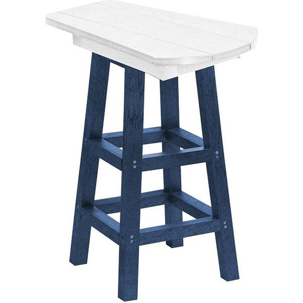  C.R. Plastic Products T07-20-02 Pub Height Small Table - Navy/White IMAGE 1