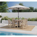  C.R. Plastic Products T05-07 48" Round Dining Table - Beige IMAGE 2