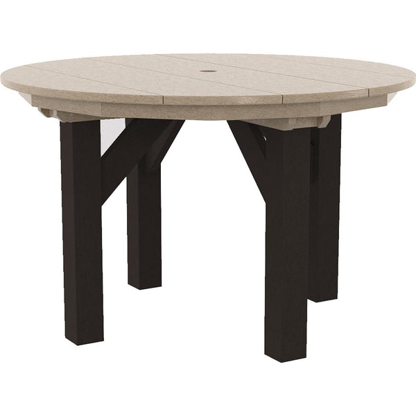  C.R. Plastic Products T05-16-07 48" Round Dining Table - Beige/Chocolate IMAGE 1