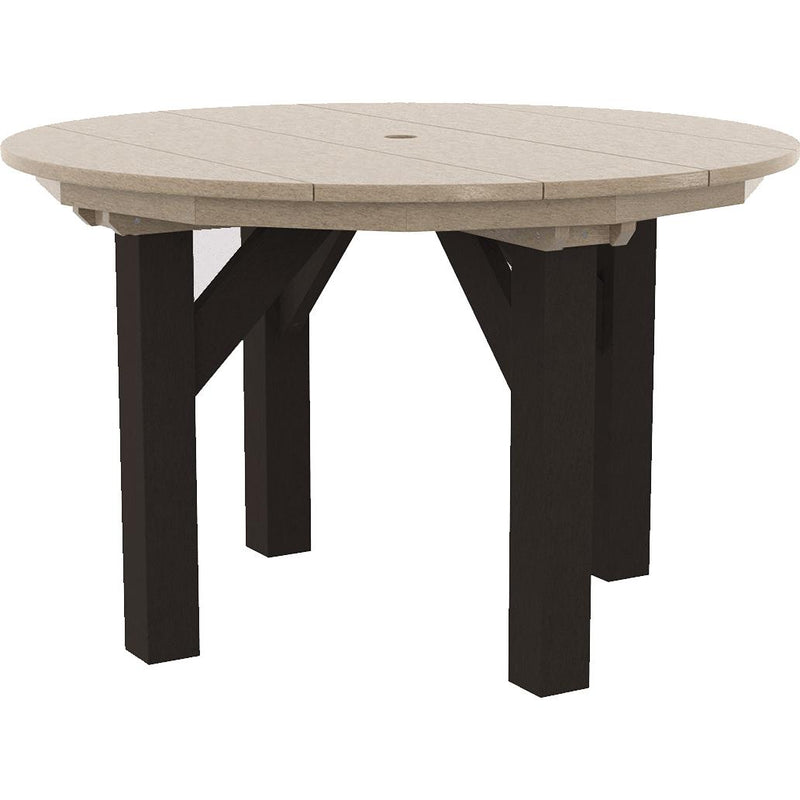  C.R. Plastic Products T05-16-07 48" Round Dining Table - Beige/Chocolate IMAGE 1