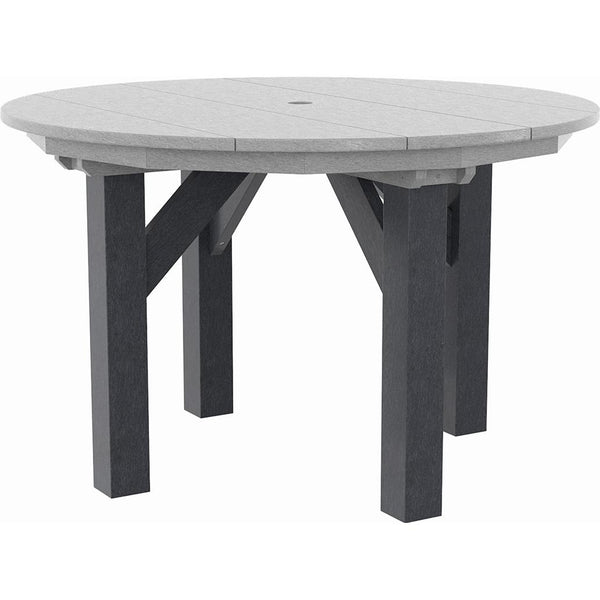  C.R. Plastic Products T05-18-19 48" Round Dining Table - Light Grey/Slate Grey IMAGE 1