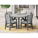  C.R. Plastic Products T05-18-19 48" Round Dining Table - Light Grey/Slate Grey IMAGE 2